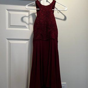 Lulu's Formal Dress, Burgundy, XS
